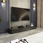 Mueble de TV extensible blanco/negro, para televisores de hasta 100", opción de 2 colores