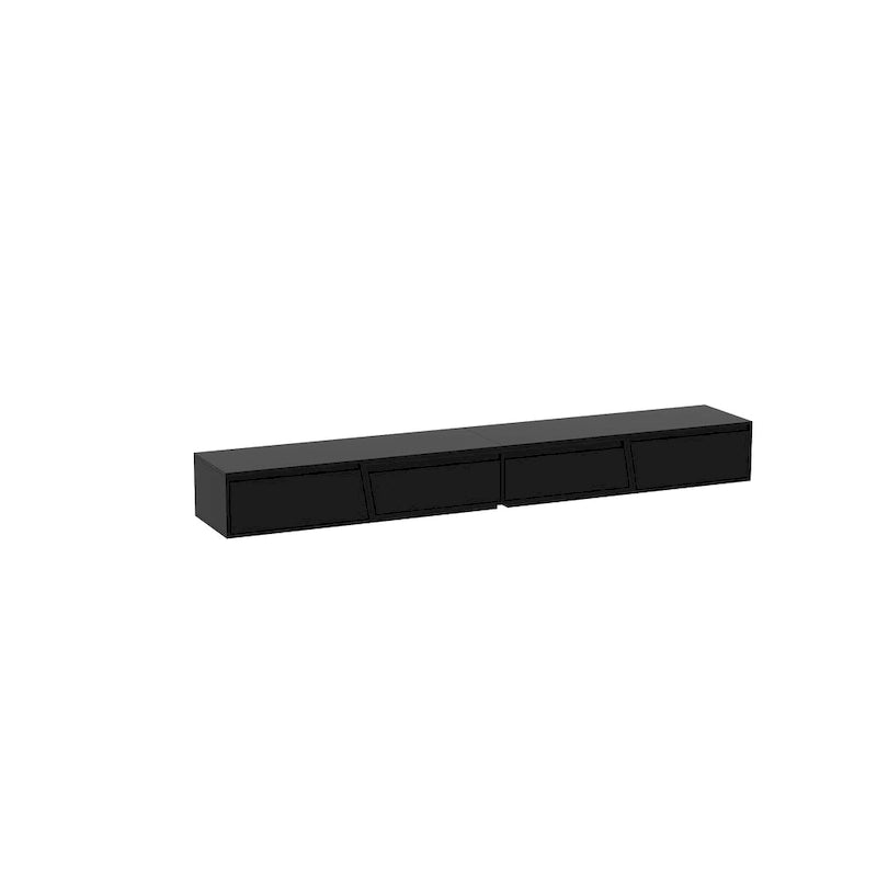 Mueble de TV extensible blanco/negro, para televisores de hasta 100", opción de 2 colores