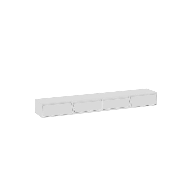 Mueble de TV extensible blanco/negro, para televisores de hasta 100", opción de 2 colores
