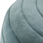 Puf otomano redondo de terciopelo — Terciopelo turquesa/gris/azul, 1 asiento