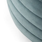 Puf otomano redondo de terciopelo — Terciopelo turquesa/gris/azul, 1 asiento