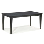 Mesa de comedor rectangular extensible marrón/negra, con capacidad para 6 personas