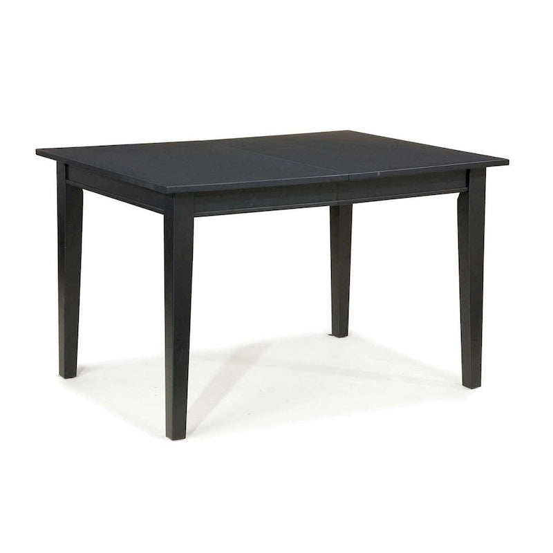 Mesa de comedor rectangular extensible marrón/negra, con capacidad para 6 personas