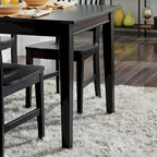 Mesa de comedor rectangular extensible marrón/negra, con capacidad para 6 personas