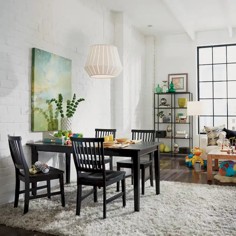Mesa de comedor rectangular extensible marrón/negra, con capacidad para 6 personas