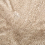 Puf redondo de piel sintética marrón, blanca como la nieve y beige, para 1 persona