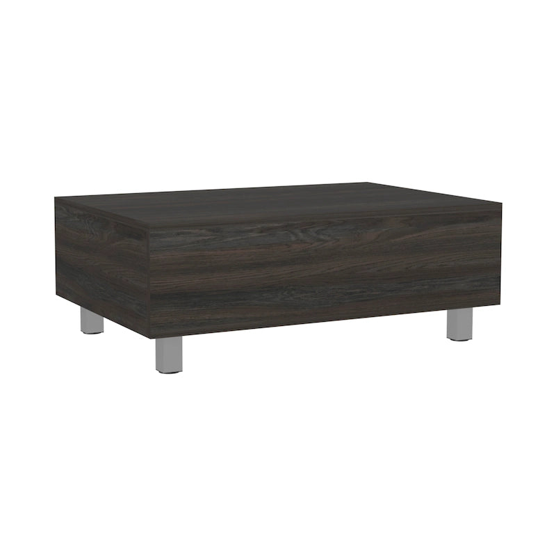 Mesa de centro elevable blanca/marrón/negra/nogal/espresso con almacenamiento oculto, 4 patas, 1 persona