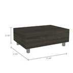 Mesa de centro elevable blanca/marrón/negra/nogal/espresso con almacenamiento oculto, 4 patas, 1 persona