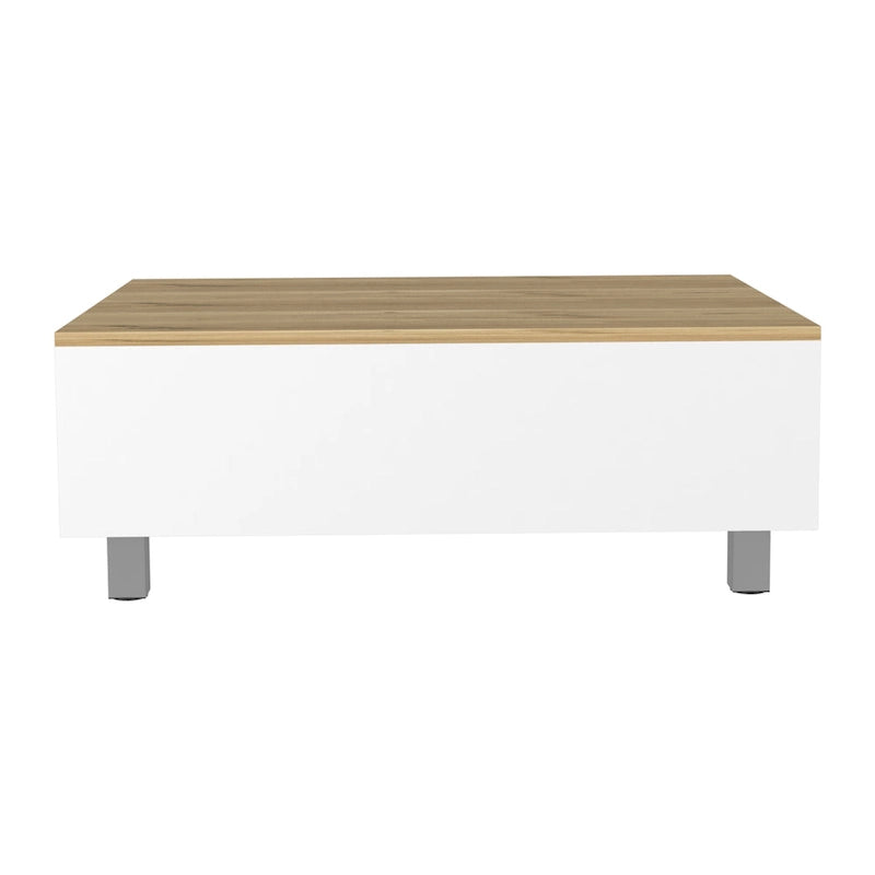 Mesa de centro elevable blanca/marrón/negra/nogal/espresso con almacenamiento oculto, 4 patas, 1 persona