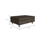 Mesa de centro elevable blanca/marrón/negra/nogal/espresso con almacenamiento oculto, 4 patas, 1 persona