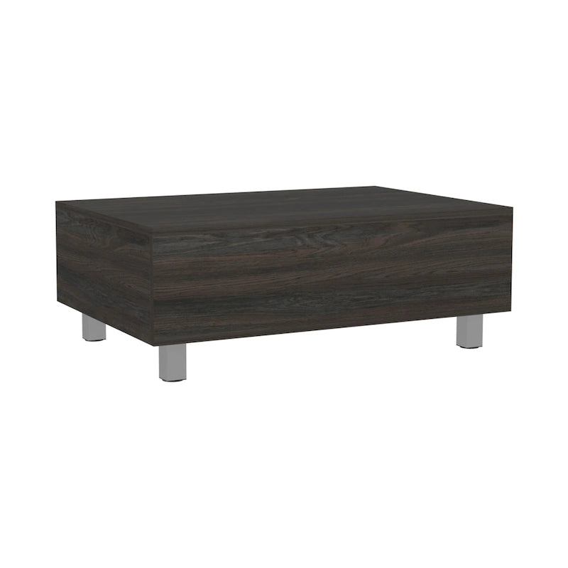Mesa de centro elevable blanca/marrón/negra/nogal/espresso con almacenamiento oculto, 4 patas, 1 persona