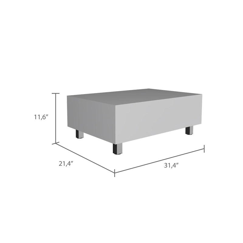 Mesa de centro elevable blanca/marrón/negra/nogal/espresso con almacenamiento oculto, 4 patas, 1 persona