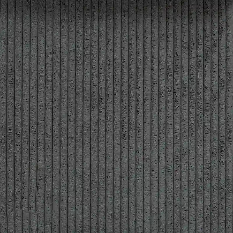 Puf otomano redondo de pana morada / gris claro / turquesa – 1 persona