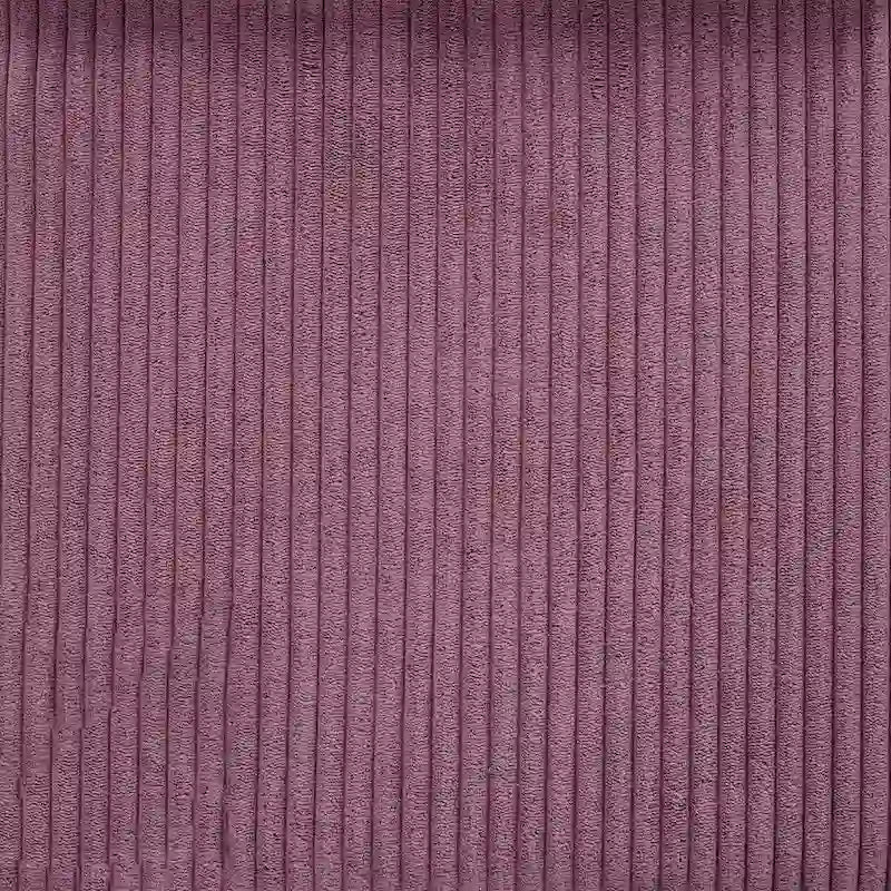 Puf otomano redondo de pana morada / gris claro / turquesa – 1 persona