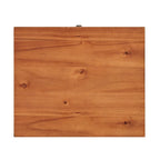Mesa auxiliar de mediados de siglo con 1 cajón, color nogal oscuro/marrón