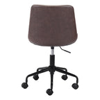 Silla de oficina de mediados de siglo blanca/marrón/gris — Asiento individual