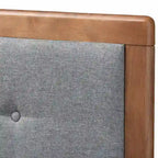 Cama de plataforma con almacenaje en gris oscuro y nogal ceniza con 4 cajones – Full/Queen/King