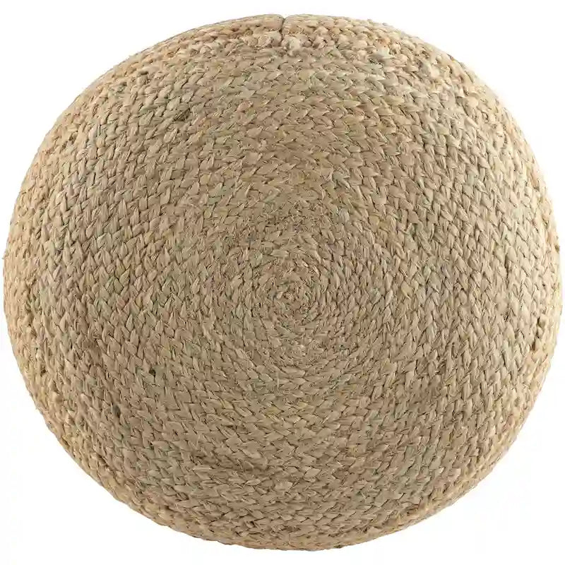 Puf tejido a rayas de granja — Marrón/Rosa y Marrón claro/Blanco, Capacidad para 1