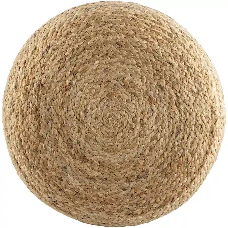 Puf tejido a rayas de granja — Marrón/Rosa y Marrón claro/Blanco, Capacidad para 1