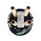 Puf redondo de terciopelo floral, asiento individual