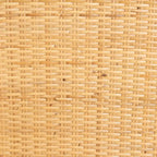 Silla de comedor de ratán marrón natural y roble, un asiento