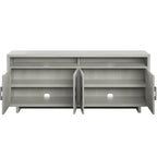 Mueble de TV Fairfax Oak, estilo de puerta Coastal Linen, apto para televisores de hasta 80"