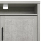 Mueble de TV Fairfax Oak, estilo de puerta Coastal Linen, apto para televisores de hasta 80"