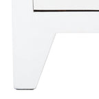 Mesita de noche costera de 1 cajón y 1 puerta - Natural / Negro / Gris azulado / Blanco