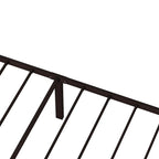 Estructura de cama de plataforma de hierro forjado negro, Queen/King, para 2 personas