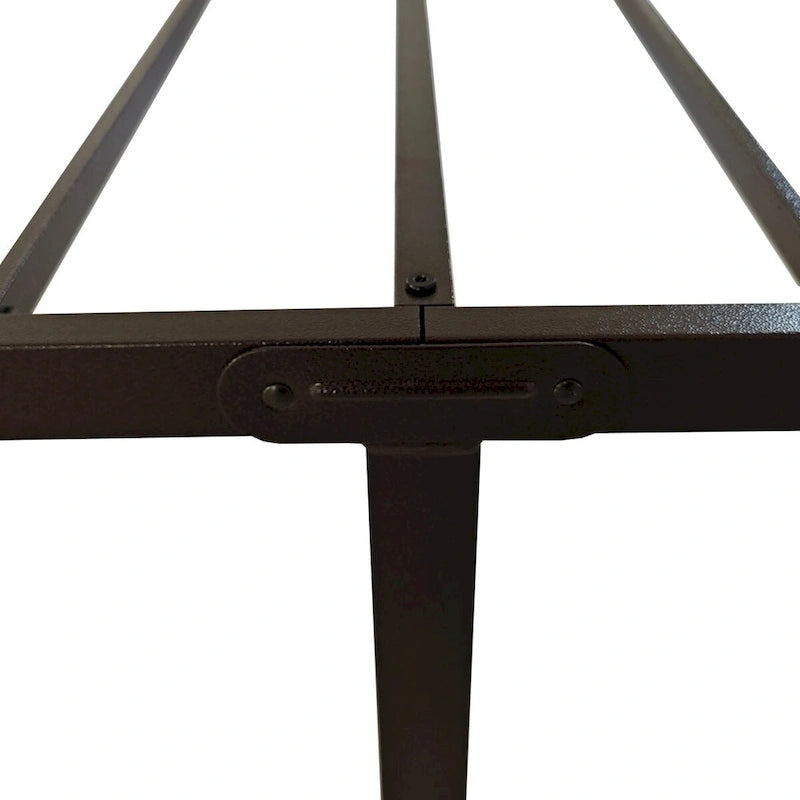 Estructura de cama de plataforma de hierro forjado negro, Queen/King, para 2 personas