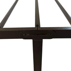 Estructura de cama de plataforma de hierro forjado negro, Queen/King, para 2 personas