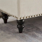 Banco otomano de almacenaje de 2 plazas azul/gris/beige