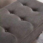 Banco otomano de almacenaje de 2 plazas azul/gris/beige