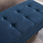 Banco otomano de almacenaje de 2 plazas azul/gris/beige