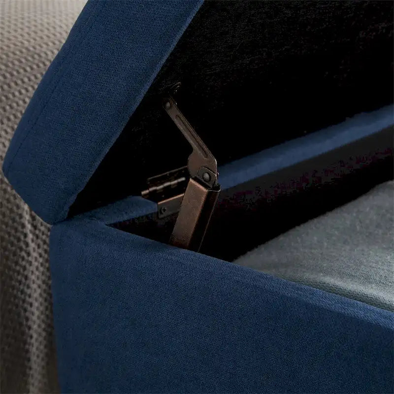 Banco otomano de almacenaje de 2 plazas azul/gris/beige