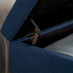 Banco otomano de almacenaje de 2 plazas azul/gris/beige
