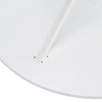 Mesa de comedor redonda con patas cruzadas de 42" para 2-4 personas – Negro mate / Negro / Blanco mármol / Blanco