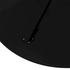 Mesa de comedor redonda con patas cruzadas de 42" para 2-4 personas – Negro mate / Negro / Blanco mármol / Blanco
