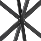 Mesa de comedor redonda con patas cruzadas de 42" para 2-4 personas – Negro mate / Negro / Blanco mármol / Blanco