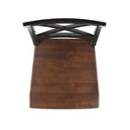 Sillas de comedor de madera de acacia estilo rústico, blancas/negras, juego de 2