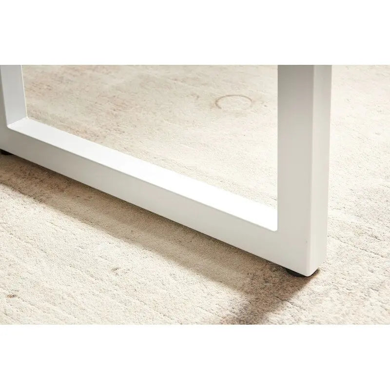 Mesa de comedor extensible, Negro / Blanco, para 4-6 personas