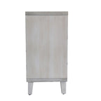Aparador/Mueble Auxiliar de 4 Puertas y 2 Niveles con Acabado Lavado Blanco o Madera Natural